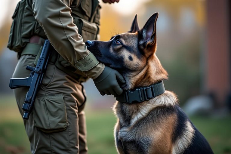 L’importance d’un bon collier pour chien pour un chien militaire